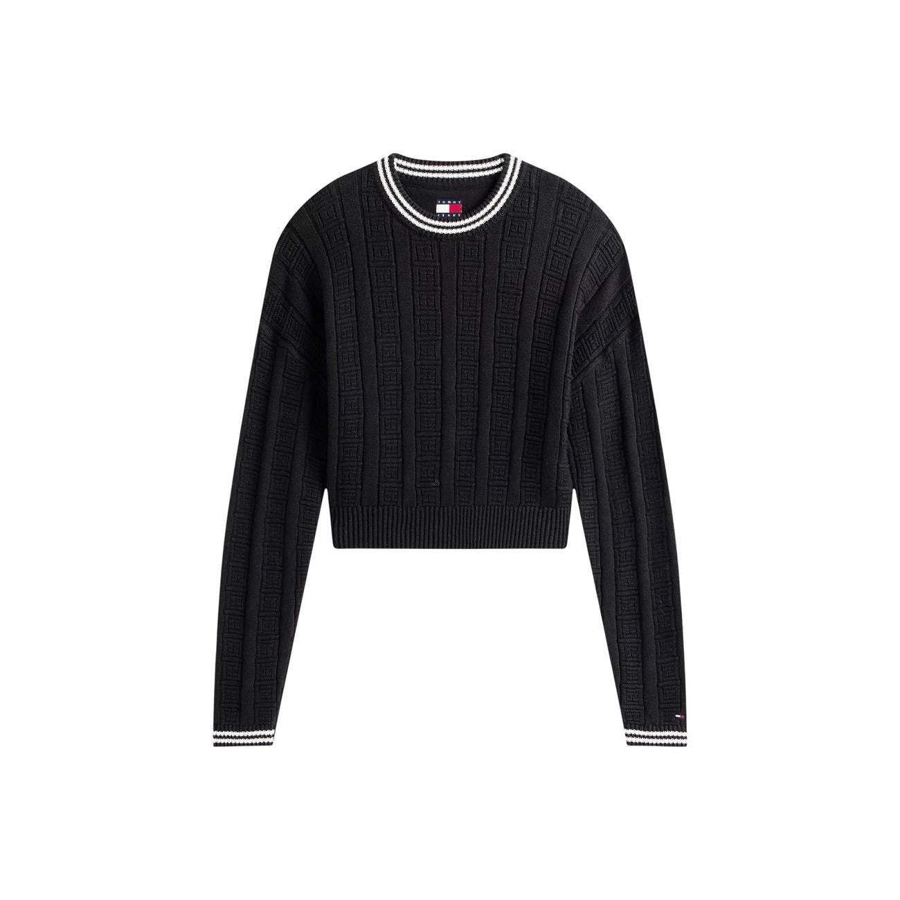 Pull noir torsadé Tommy Hilfiger