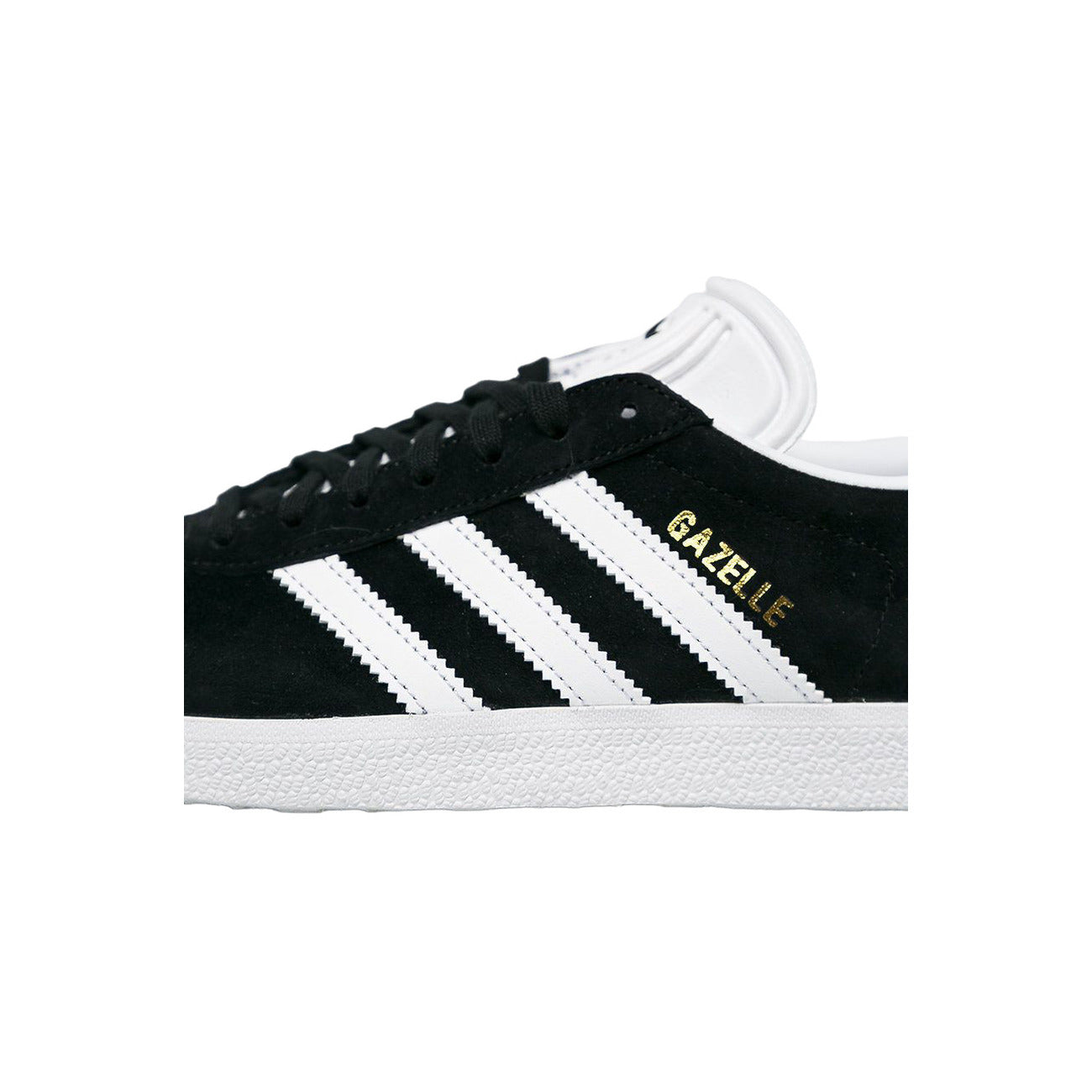 Basket plate Adidas Gazelle noire blanche