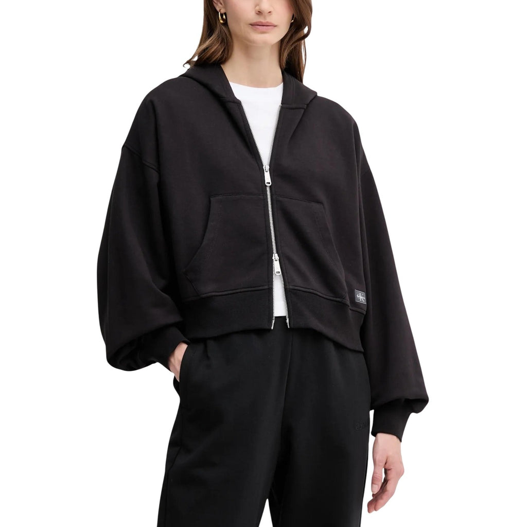 Sudadera negra con cremallera Calvin Klein
